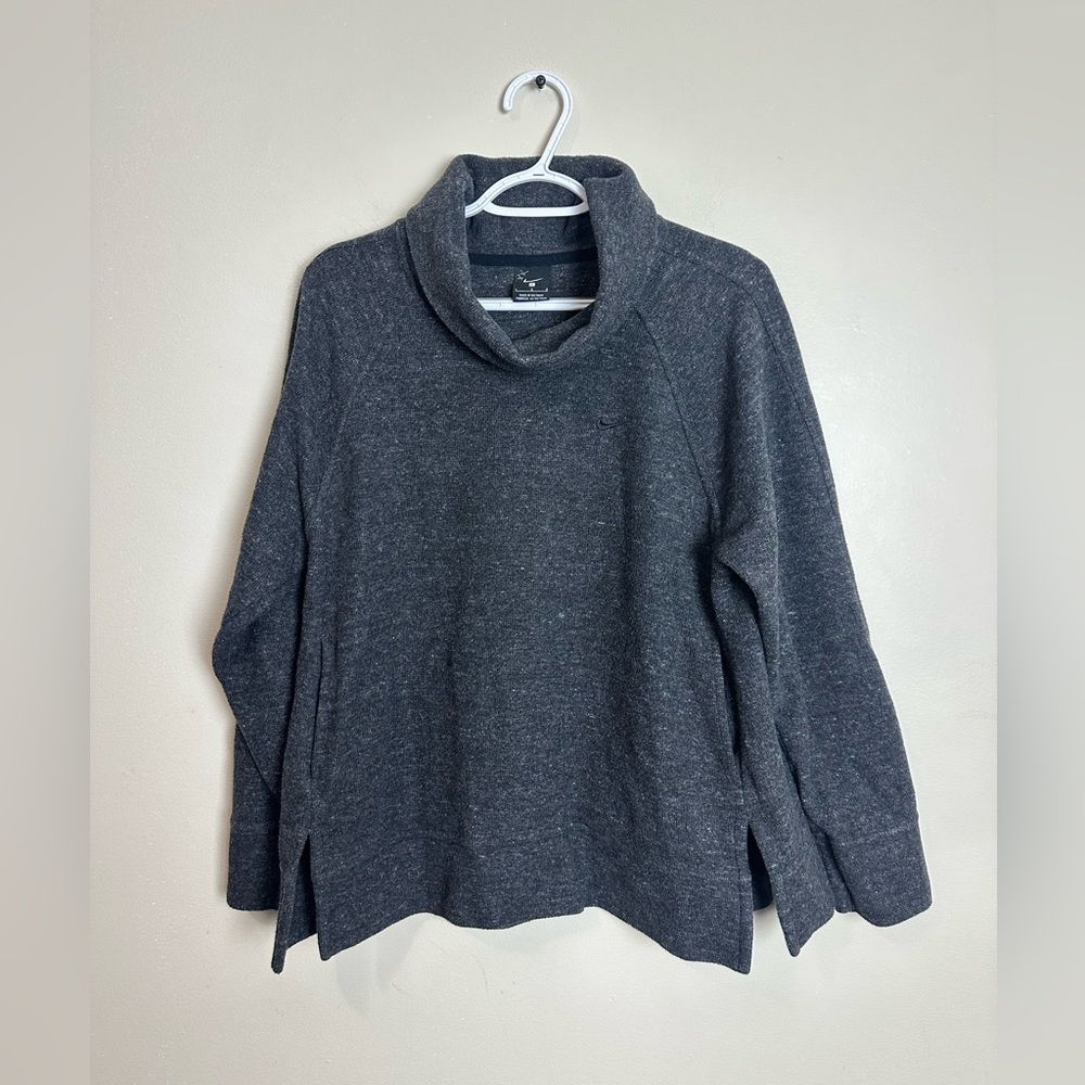 Nike Size L Women's Charcoal Cowl Neck Sweater